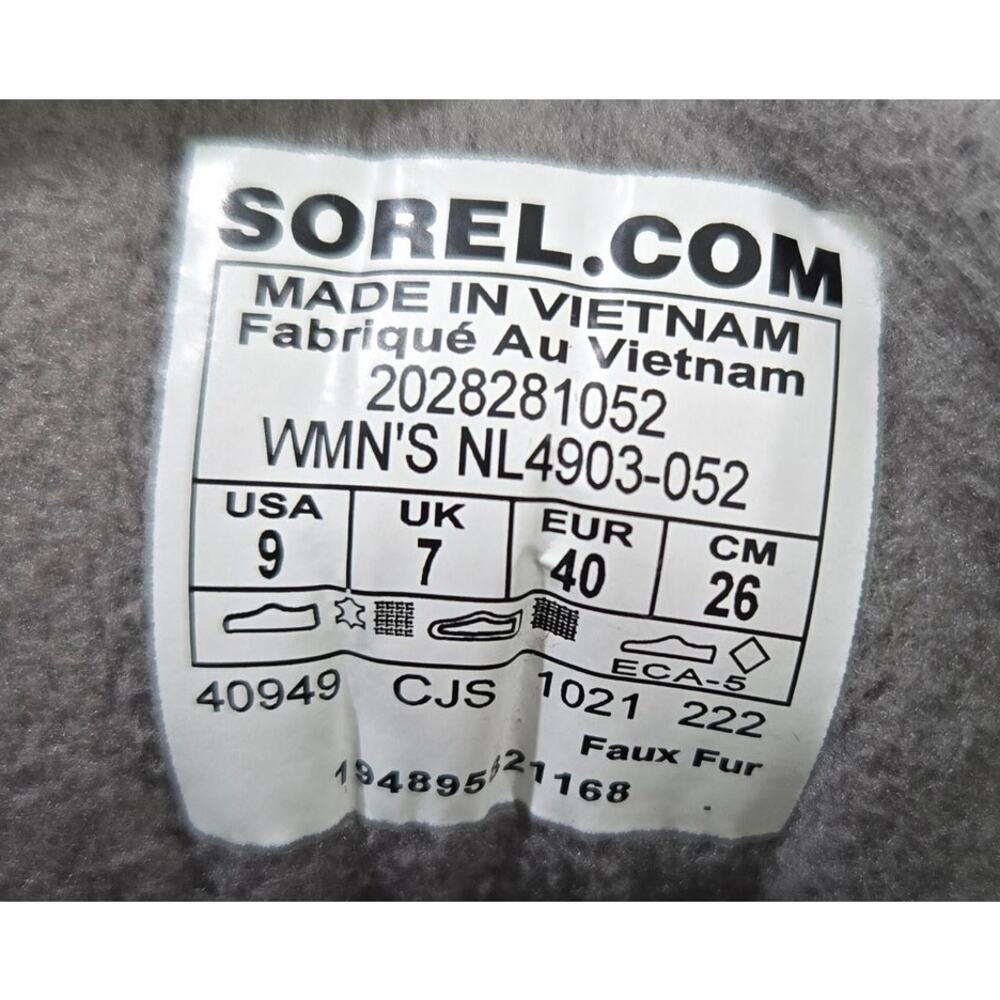 Sorel Women's Size 9 Gray Kinetic Breakthru Caribou Sneaker Boot Lugg Sole #898 - Picture 8 of 9